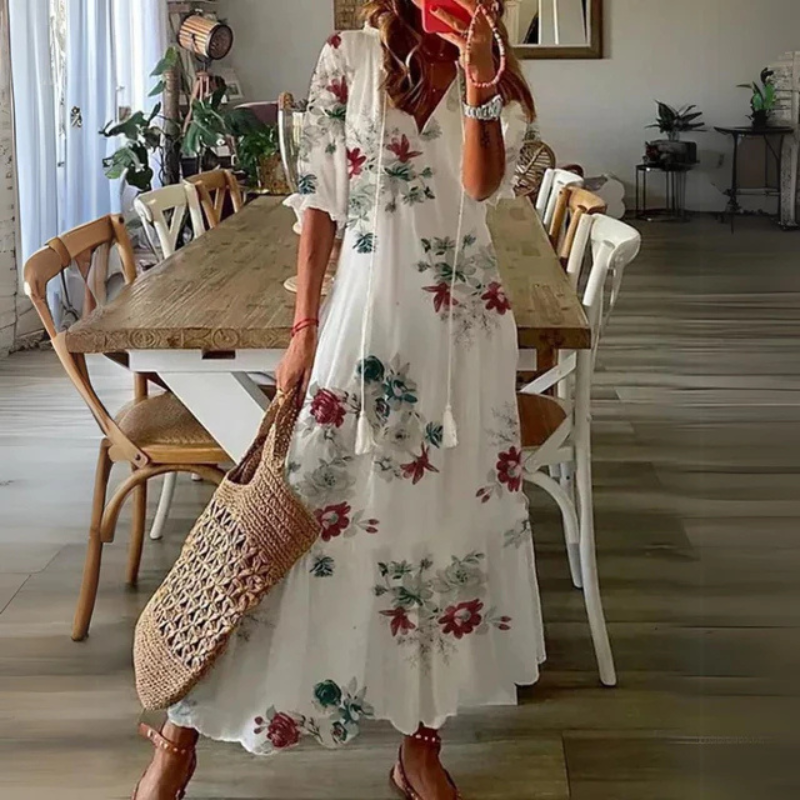 Lauren | Women’s Elegant Floral Dress | Maxi