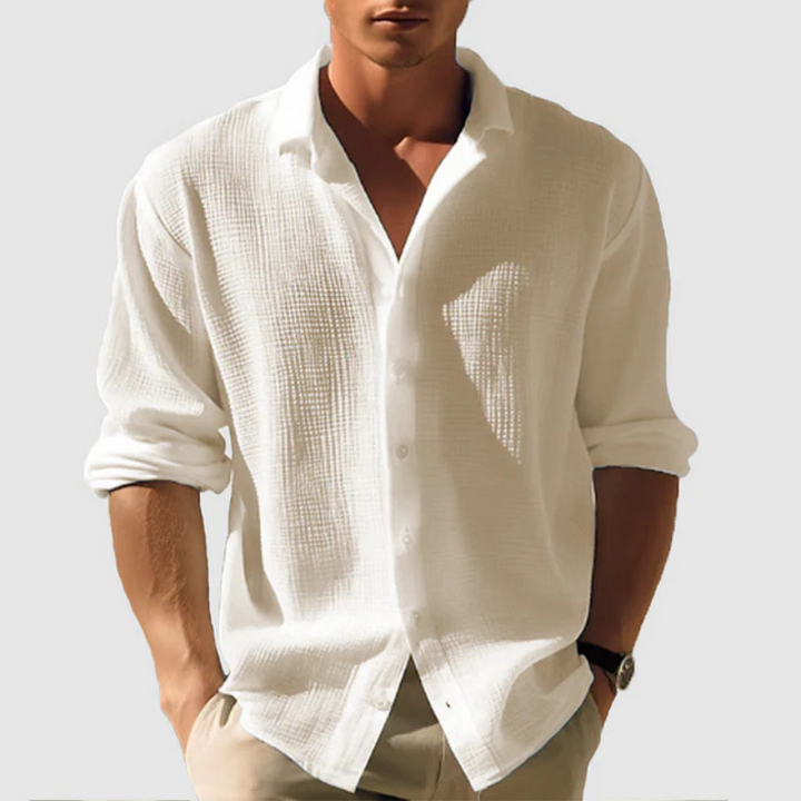 Travis | Men’s Button-Down Top | Casual Tailored